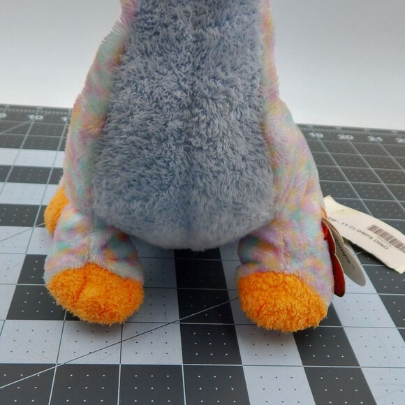 TY Pluffies Clomps Dinosaur Tylux Pastel Spots 10 Inch Plush Stuffed Animal - Picture 12 of 13